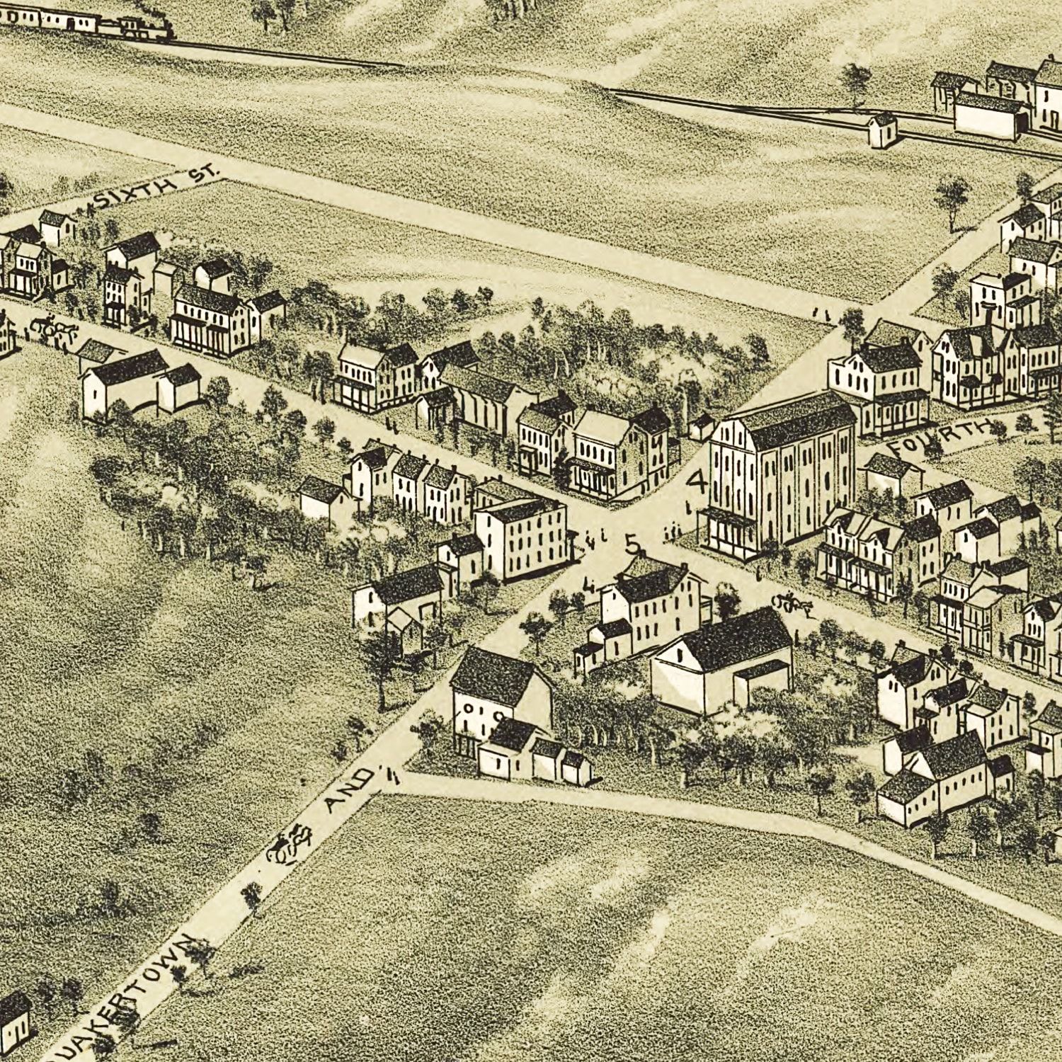 Vintage Map of Pennsburgh, Pennsylvania 1894