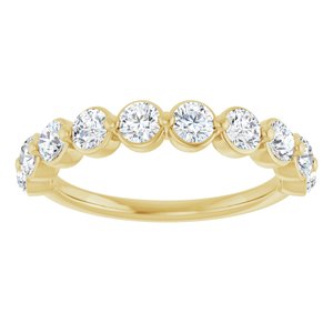 14K Yellow 9/10 CTW Natural Diamond Anniversary Band