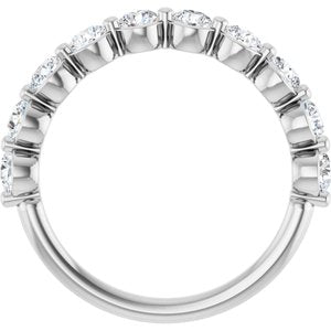 14K White 9/10 CTW Natural Diamond Anniversary Band