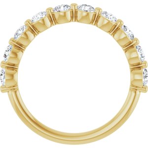 14K Yellow 9/10 CTW Natural Diamond Anniversary Band