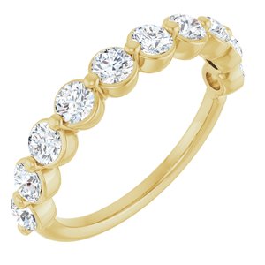 14K Yellow 9/10 CTW Natural Diamond Anniversary Band