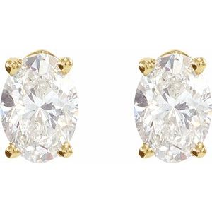 14K Yellow Gold 5 CTW Lab-Grown Diamond Earrings – image 2