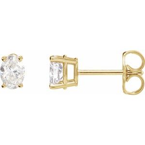 14K Yellow Gold 3/4 CTW Natural Diamond Earrings