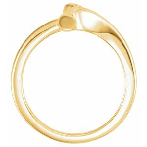 14K Yellow Gold .03 CTW Natural Diamond Cross Ring