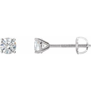 14K White Gold 3/4 CTW Natural Diamond Cocktail-Style Earrings