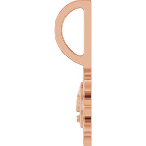 14K Rose Sun Charm/Pendant