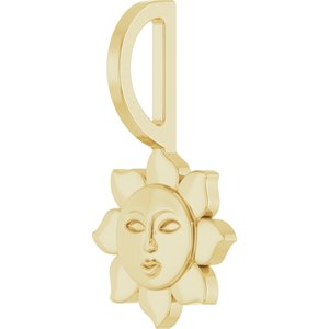 14K Yellow Gold Sun Charm/Pendant – image 2