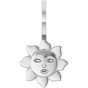 Platinum Sun Charm/Pendant