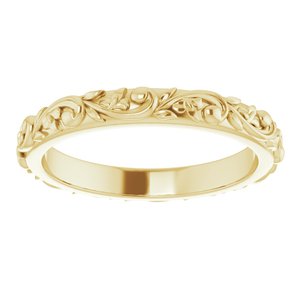 14K Yellow 2.5 mm Sculptural Band Size 4.5