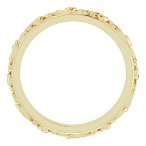 14K Yellow 2.5 mm Sculptural Band Size 4.5