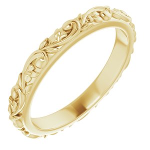 18K Yellow 2.5 mm Sculptural Band Size 5