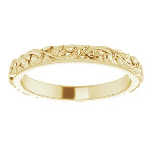 10K Yellow 2.5 mm Sculptural Band Size 5.5