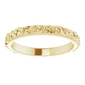18K Yellow 2.5 mm Sculptural Band Size 6