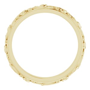 18K Yellow 2.5 mm Sculptural Band Size 6