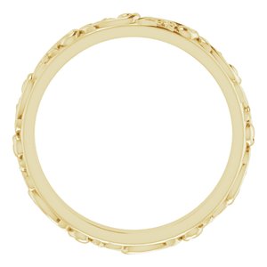 10K Yellow 2.5 mm Sculptural Band Size 6.5