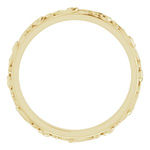 18K Yellow 2.5 mm Sculptural Band Size 8
