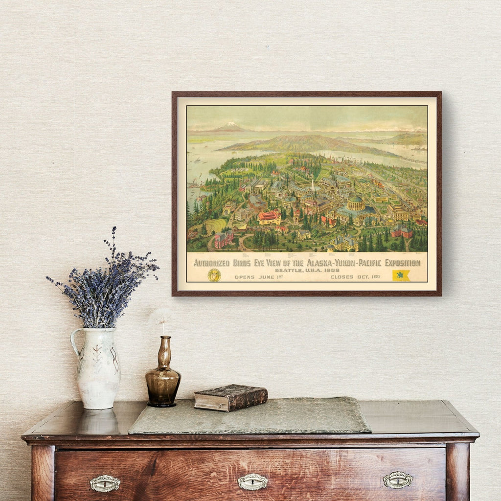 Vintage Map of Seattle, Washington 1909