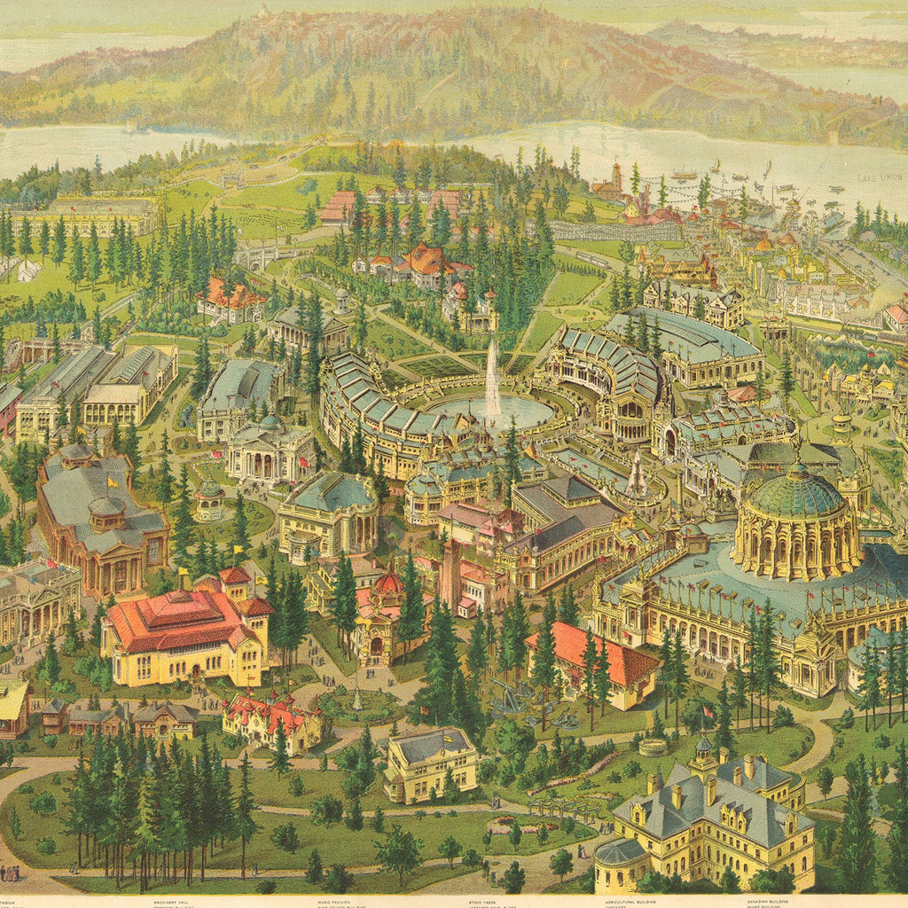 Vintage Map of Seattle, Washington 1909