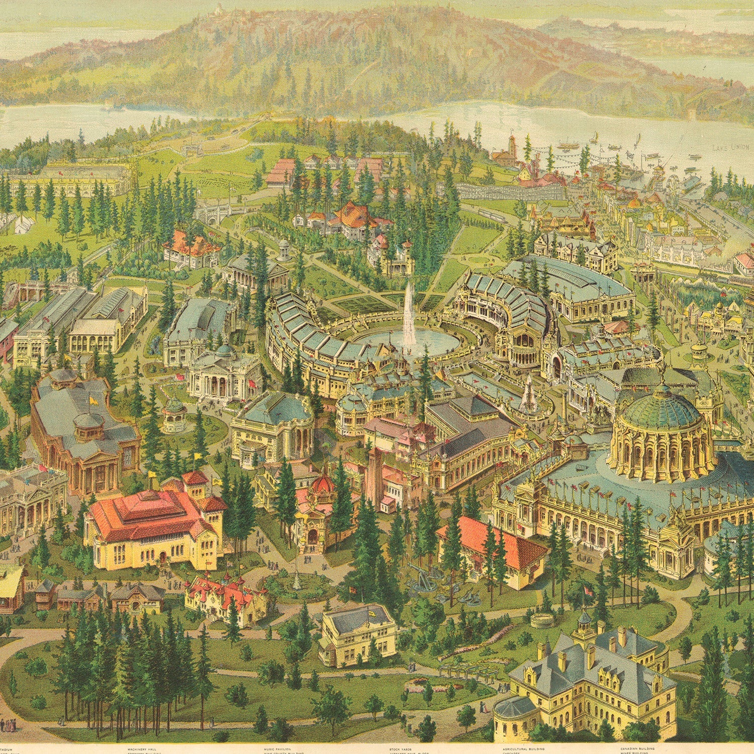 Vintage Map of Seattle, Washington 1909