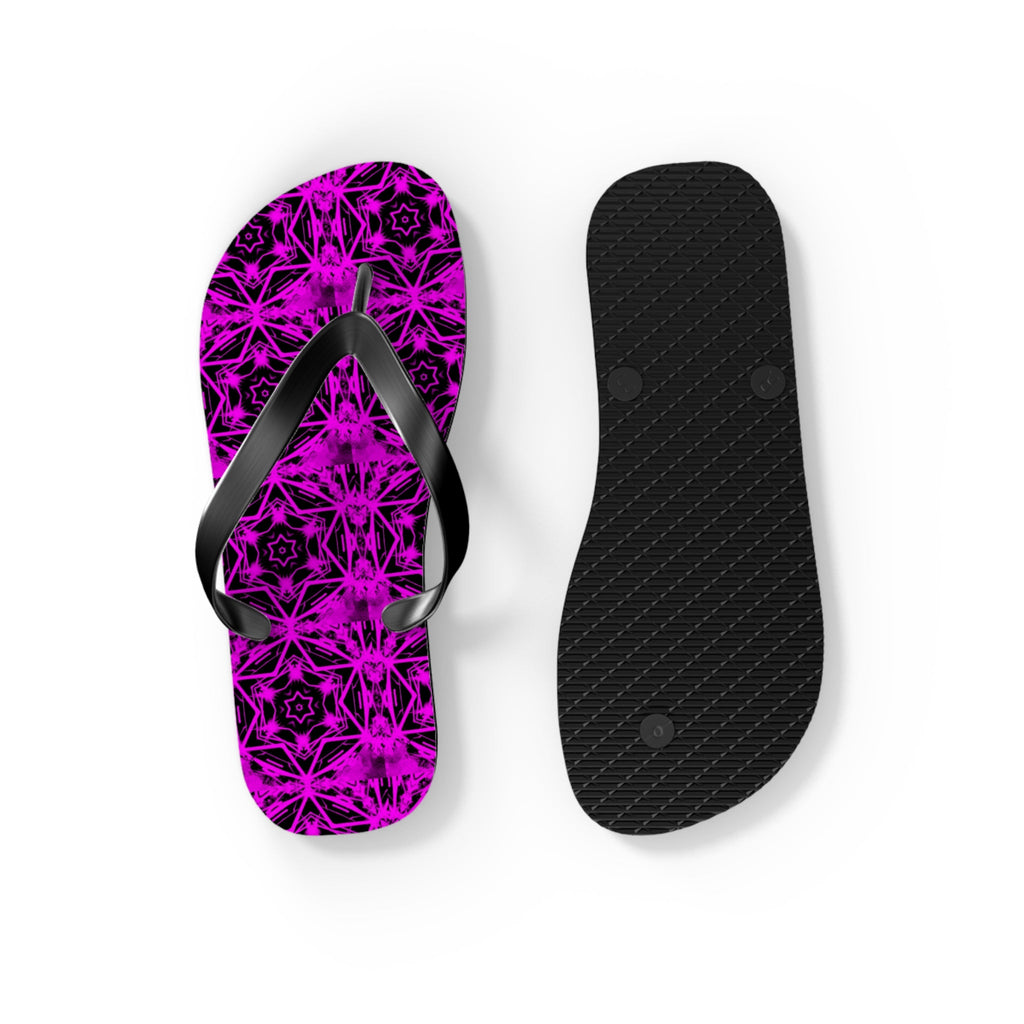 Purple Star Pattern Flip Flops for Women