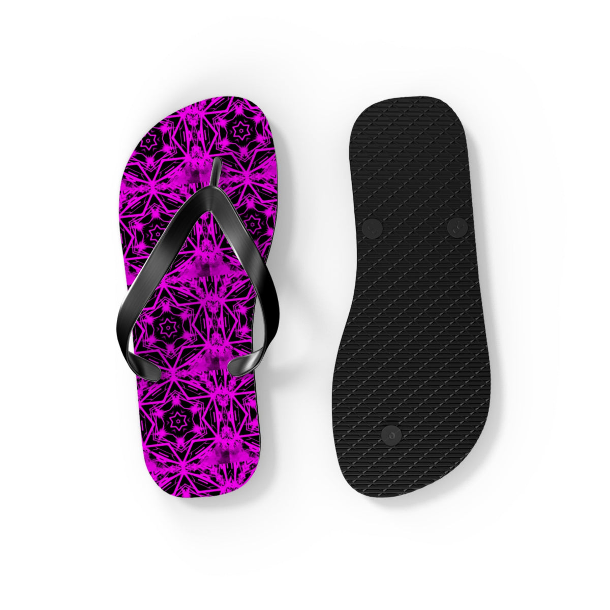 Purple Star Pattern Flip Flops for Women