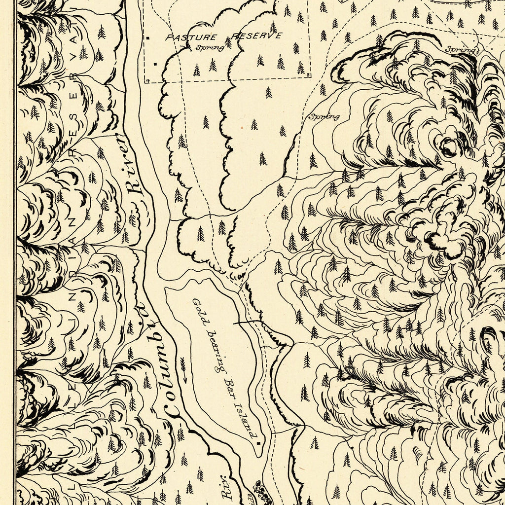 Vintage Map of Camp Spokane, 1882