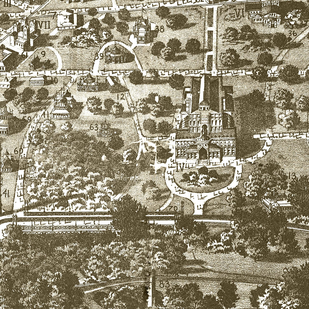 Vintage Map of Philadelphia, Pennsylvania 1876