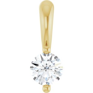 14K Yellow Gold 1/10 CT Lab-Grown Diamond Pendant