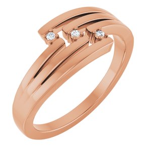 14K Rose Gold .02 CTW Natural Diamond Ring