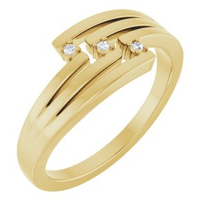 14K Yellow Gold .02 CTW Natural Diamond Ring