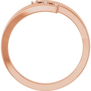 14K Rose Gold .02 CTW Natural Diamond Ring