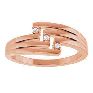 14K Rose Gold .02 CTW Natural Diamond Ring