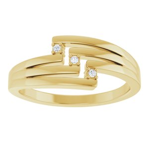 14K Yellow Gold .02 CTW Natural Diamond Ring