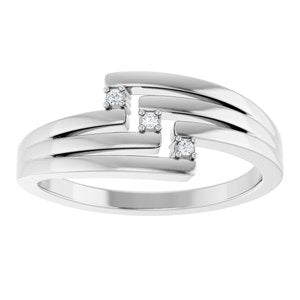 Platinum .02 CTW Natural Diamond Ring