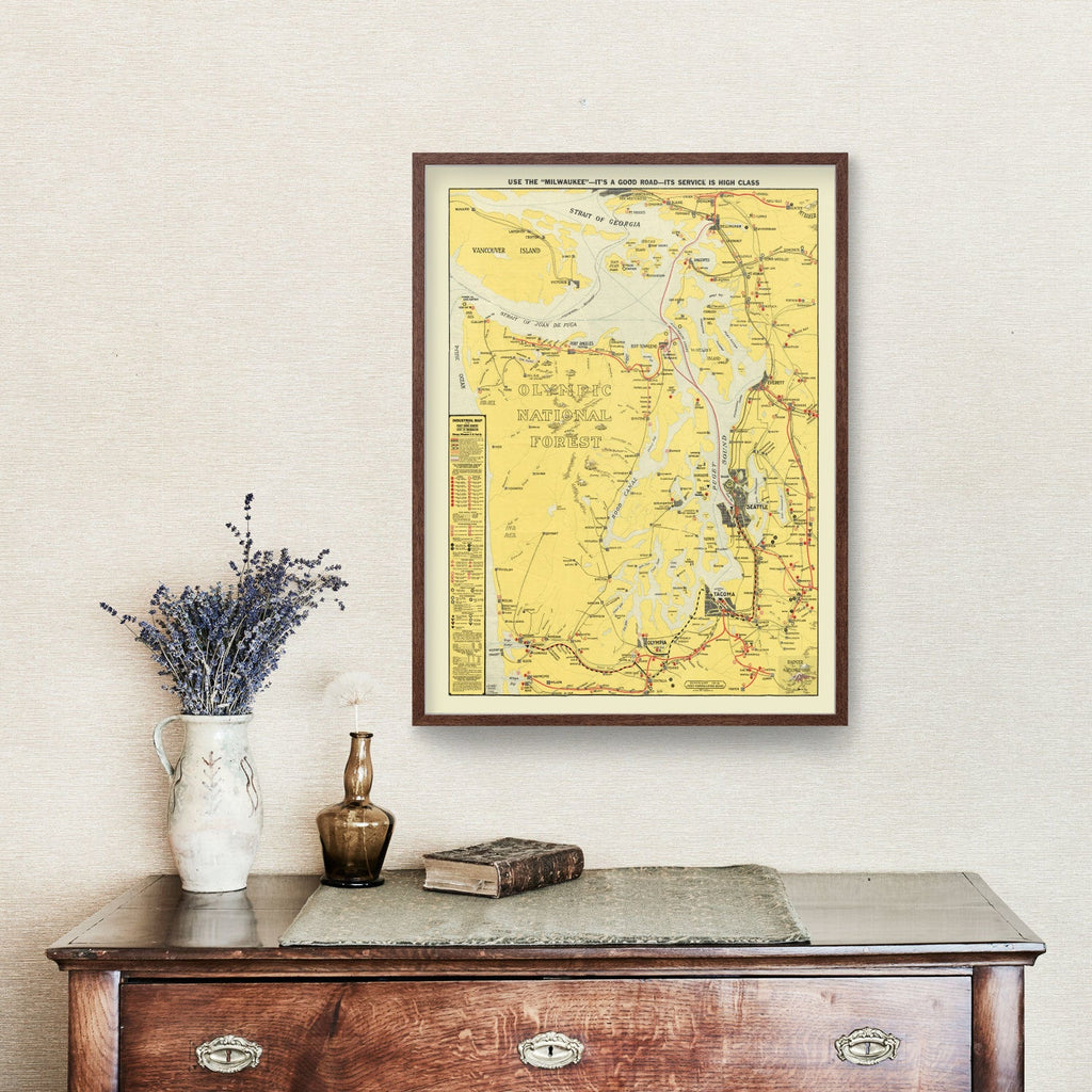 Vintage Map of Puget Sound Country, 1916