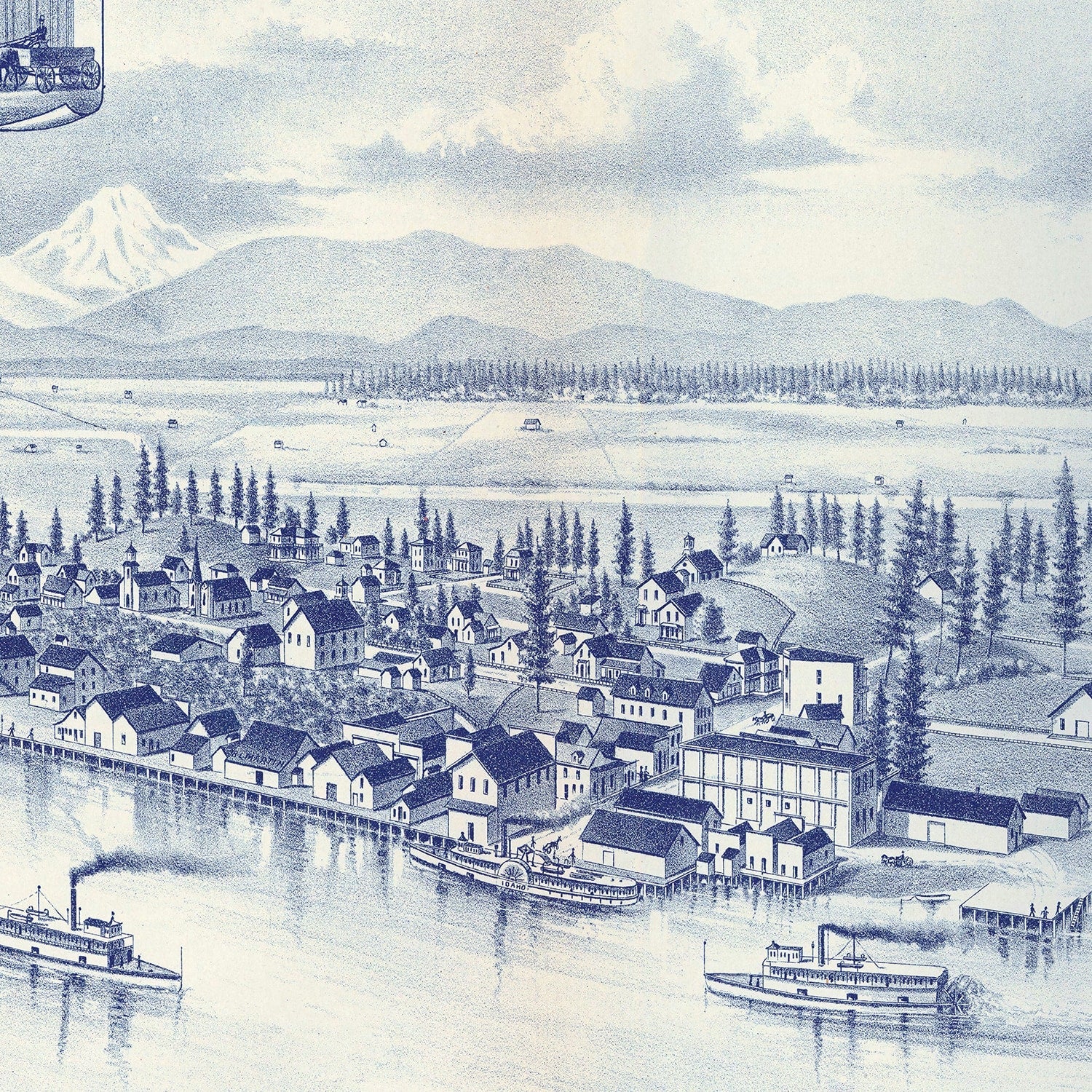 Vintage Map of La Conner, Washington 1889