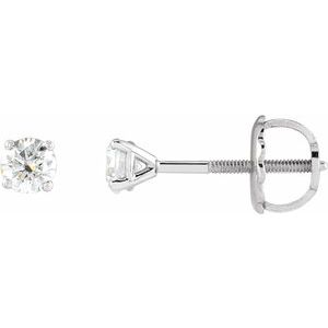 14K White Gold 1/4 CTW Natural Diamond Cocktail-Style Earrings