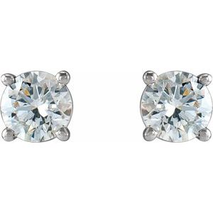 14K White Gold 1/2 CTW Natural Diamond Cocktail-Style Earrings – image 2
