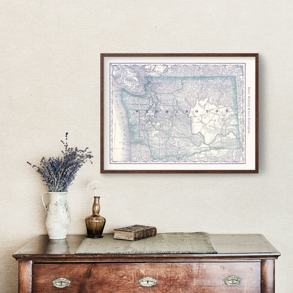 Vintage Map of Washington 1881