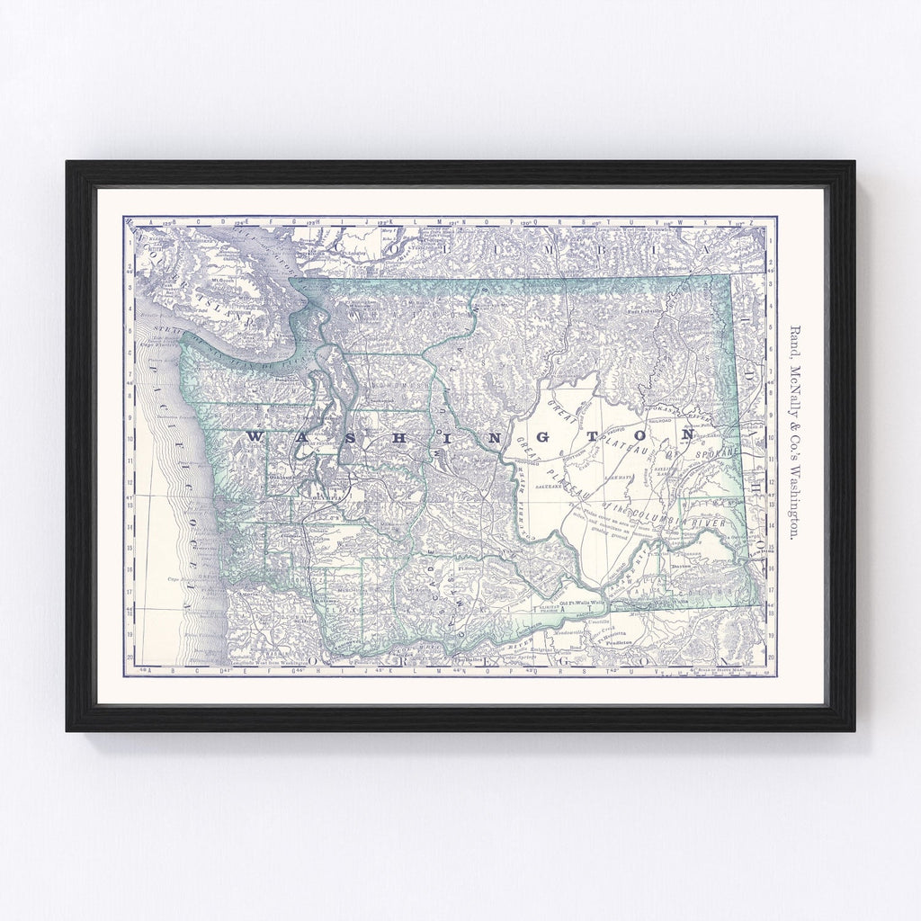 Vintage Map of Washington 1881