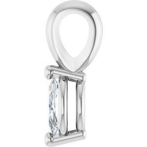 Sterling Silver 1/8 CT Natural Diamond Pendant