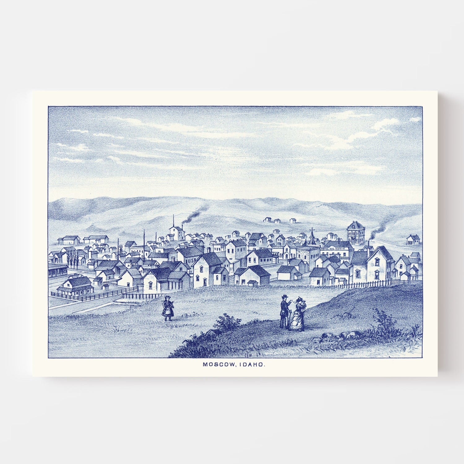 Vintage Map of Moscow, Washington 1889
