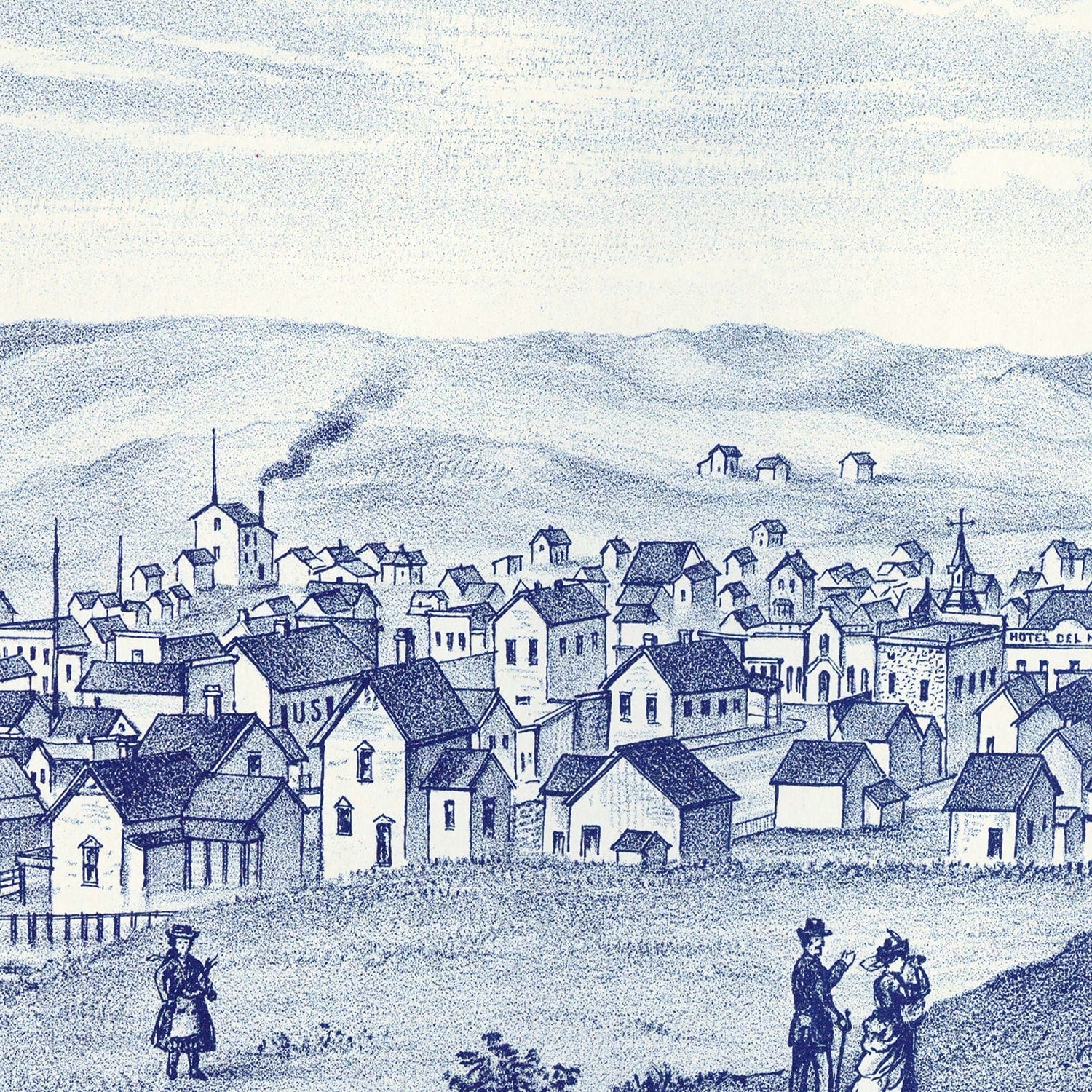 Vintage Map of Moscow, Washington 1889