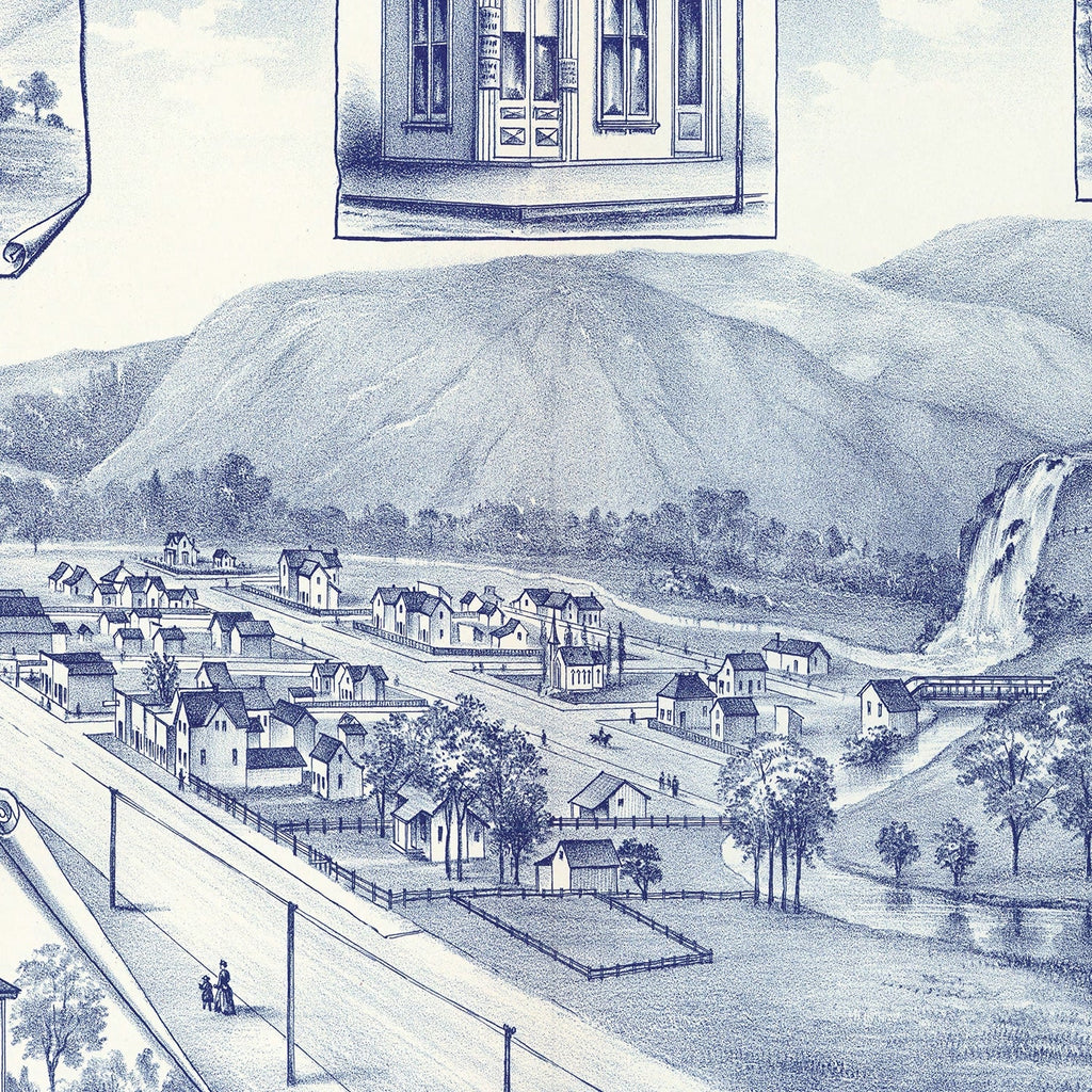 Vintage Map of Pataha City, Washington 1889