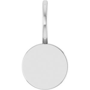Platinum Engravable Disc Charm/Pendant