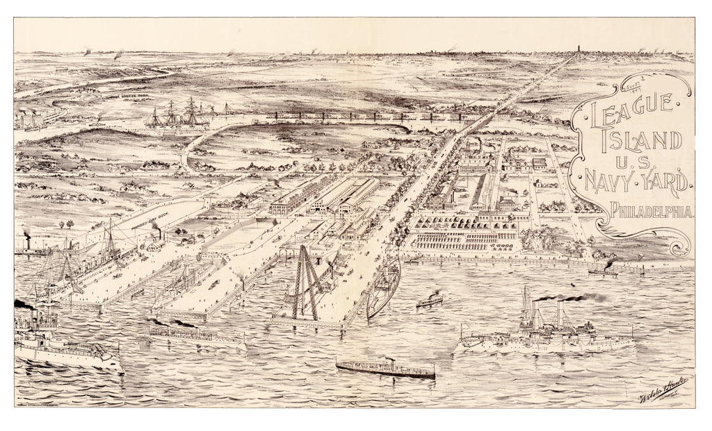 Vintage Map of Philadelphia, Pennsylvania 1897