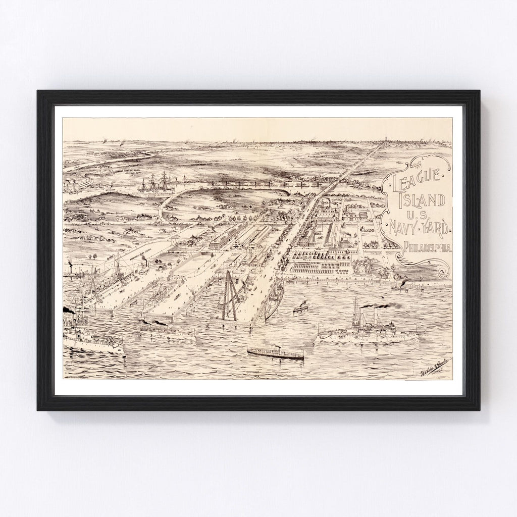 Vintage Map of Philadelphia, Pennsylvania 1897