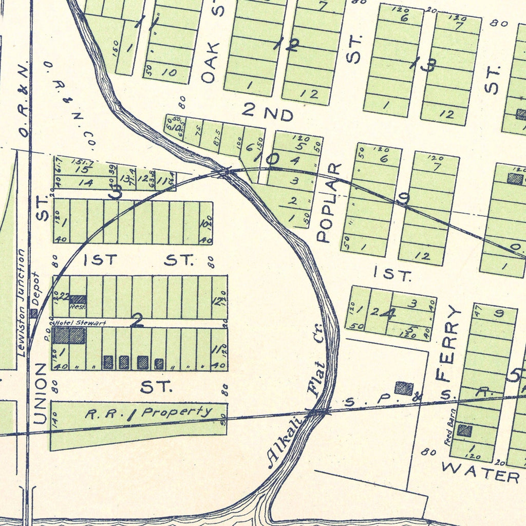 Vintage Map of Texas City, Washington 1910