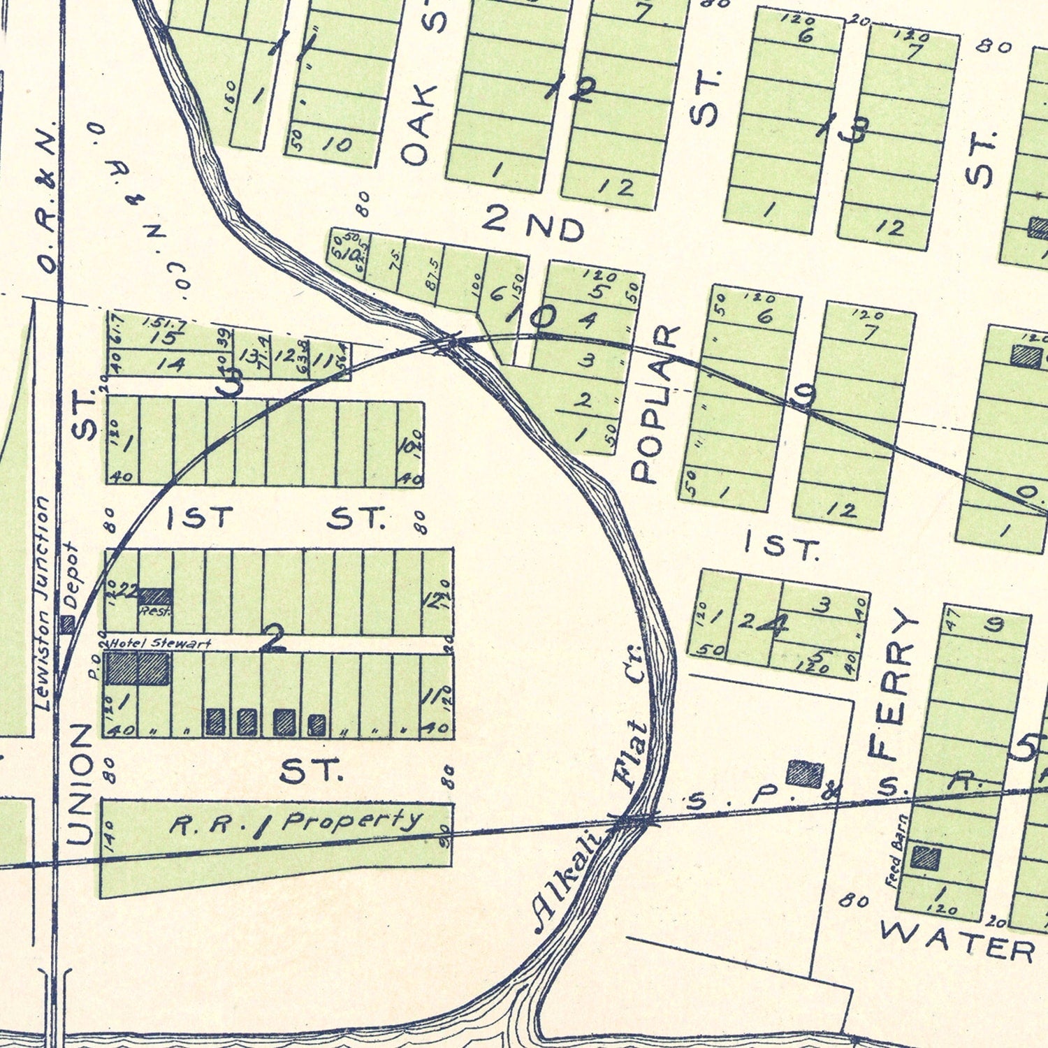 Vintage Map of Texas City, Washington 1910