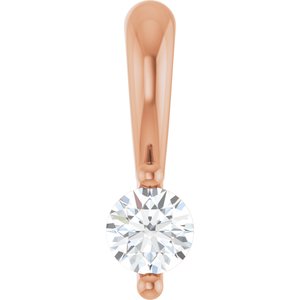 14K Rose Gold .03 CT Lab-Grown Diamond Pendant